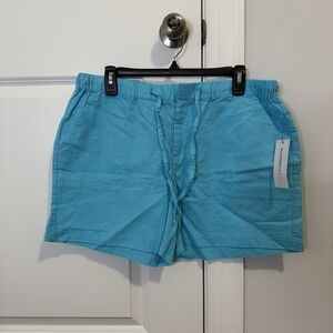 Liz Claiborne Women's Shorts Size Medium Blue Cotton And Linen NWT